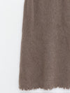 SWAYING 25 Fall/Winter Collection: Fringe-trimmed Yak Wool Maxi Skirt SW-SW25AW3B15C1S2-HZ (Gray-Brown)